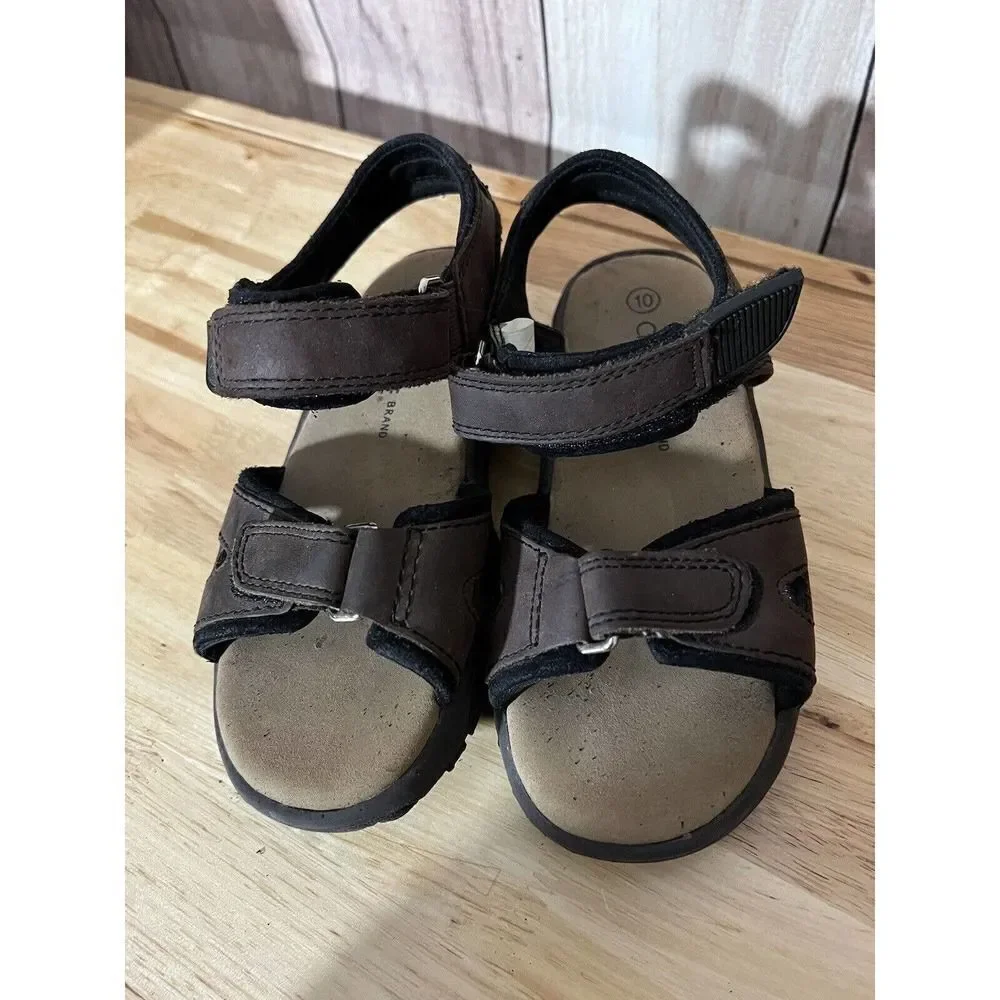 Toddler Boys Cherokee Brown Leather Sandals